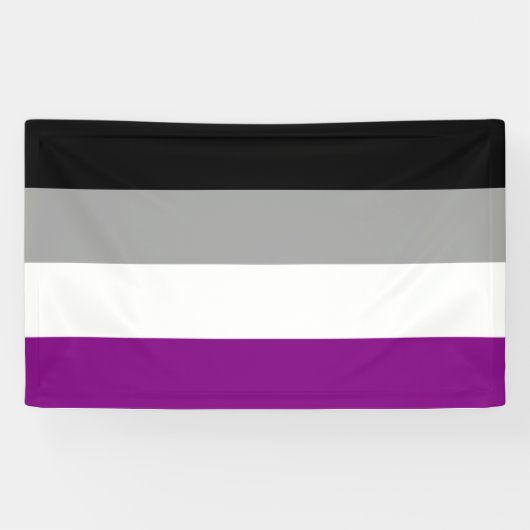 Aseksuele Pride-vlag Spandoek (Horizontaal)