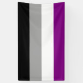 Aseksuele Pride-vlag Spandoek (Verticaal)