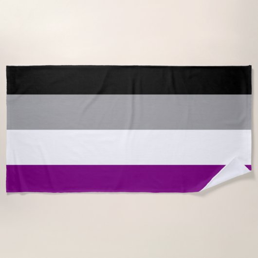 Aseksuele Pride-vlag Strandlaken (Voorkant)