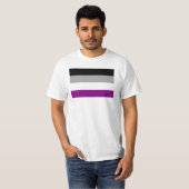Aseksuele Pride-vlag T-shirt (Voorkant volledig)