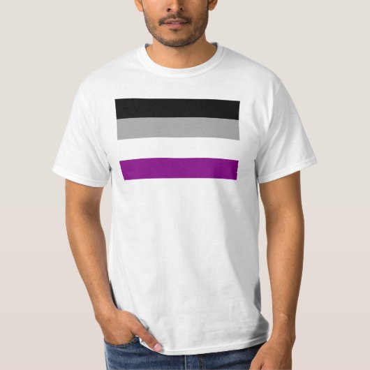 Aseksuele Pride-vlag T-shirt (Voorkant)