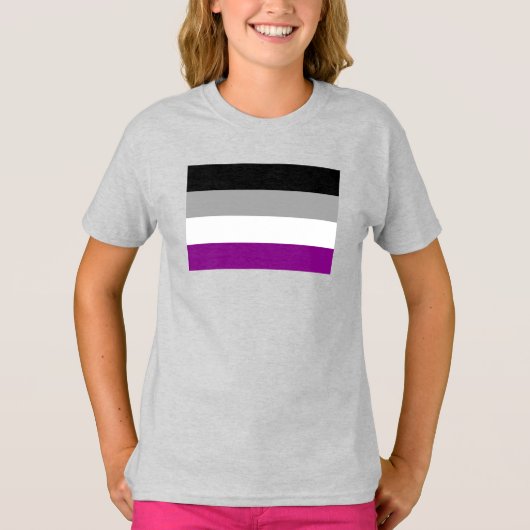 Aseksuele Pride-vlag T-shirt (Voorkant)