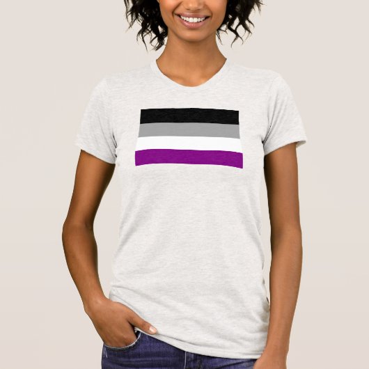 Aseksuele Pride-vlag T-shirt (Voorkant)