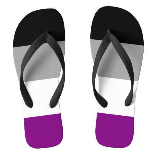 Aseksuele Pride-vlag Teenslippers (Voetbed)