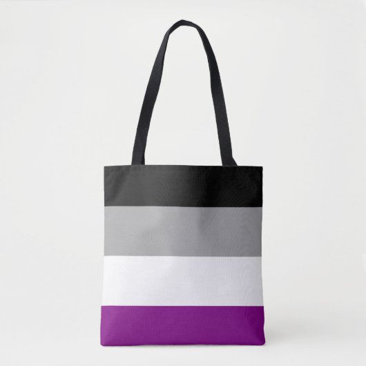 Aseksuele Pride-vlag Tote Bag (Voorkant)