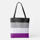 Aseksuele Pride-vlag Tote Bag (Achterkant)
