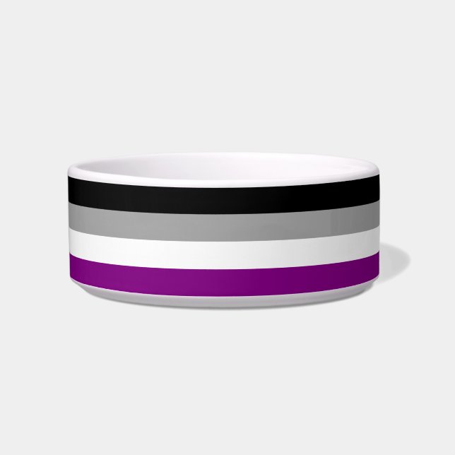 Aseksuele Pride-vlag Voerbakje (Voorkant)