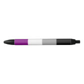 Aseksuele Pride Vlag Zwarte Inkt Pen (Voorkant)