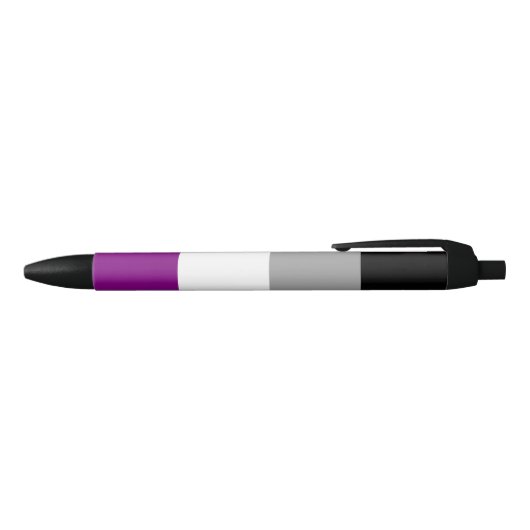 Aseksuele Pride Vlag Zwarte Inkt Pen (Bovenkant)