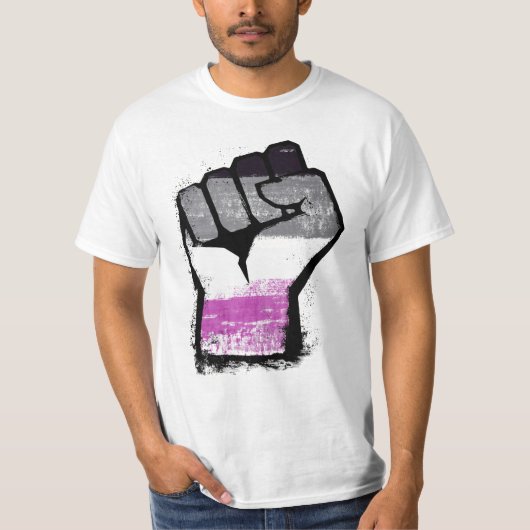 Aseksuele Pride Vuist T-Shirt (Voorkant)