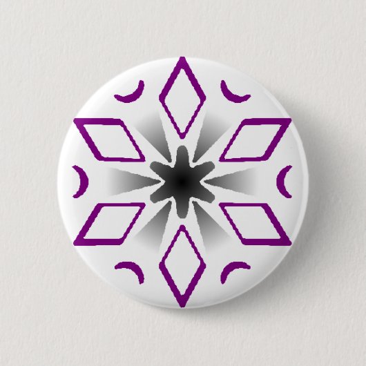 aseksuele pridesnowflake ronde button 5,7 cm (Voorkant)