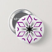 aseksuele pridesnowflake ronde button 5,7 cm (Voorkant /achterkant)