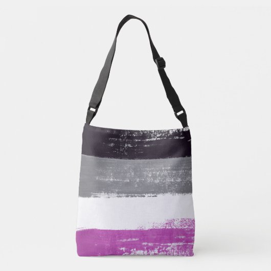 Aseksuele prideverf crossbody tas (Achterkant)