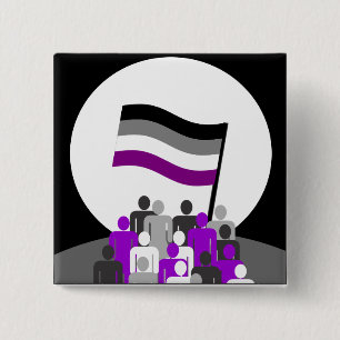Aseksuele propaganda-Button Vierkante Button 5,1 Cm