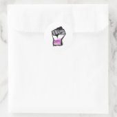 Aseksuele Protest Vuist Ronde Sticker (Tas)