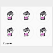 Aseksuele Protest Vuist Ronde Sticker (Vel)