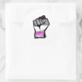 Aseksuele Protest Vuist Ronde Sticker (Tas)
