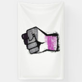 Aseksuele Protest Vuist Spandoek (Verticaal)
