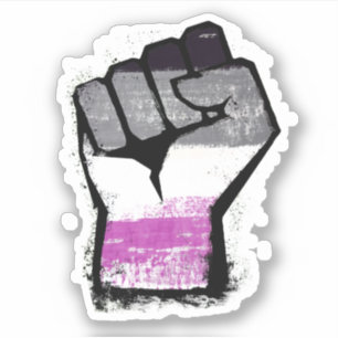 Aseksuele Protest Vuist Sticker