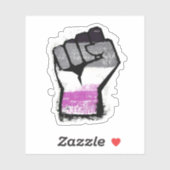 Aseksuele Protest Vuist Sticker (Vel)