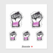 Aseksuele Protest Vuist Sticker (Vel)