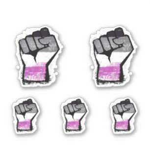 Aseksuele Protest Vuist Sticker