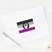 Aseksuele Protestvlag Ronde Sticker (Envelop)