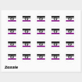 Aseksuele Protestvlag Ronde Sticker (Vel)