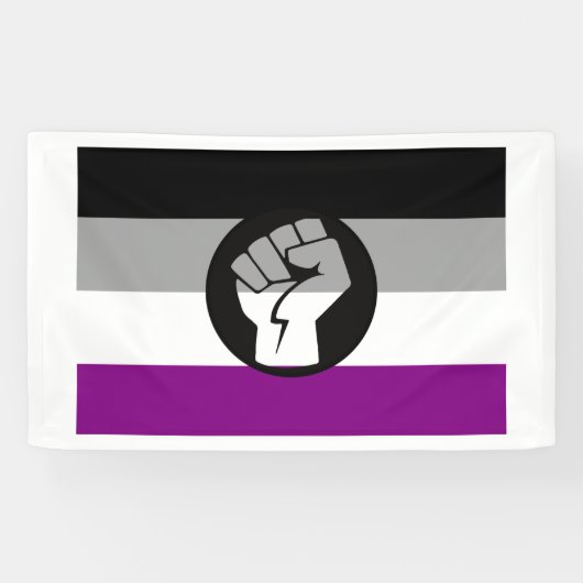 Aseksuele Protestvlag Spandoek (Horizontaal)