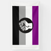 Aseksuele Protestvlag Spandoek (Verticaal)