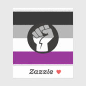 Aseksuele Protestvlag Sticker (Vel)