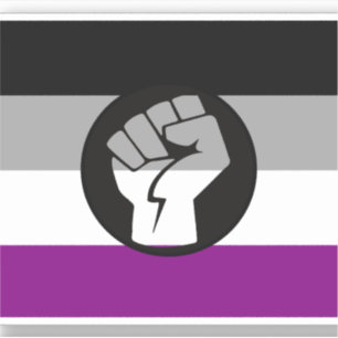 Aseksuele Protestvlag Sticker