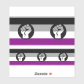 Aseksuele Protestvlag Sticker (Vel)