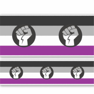 Aseksuele Protestvlag Sticker