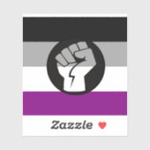 Aseksuele Protestvlag Sticker (Vel)