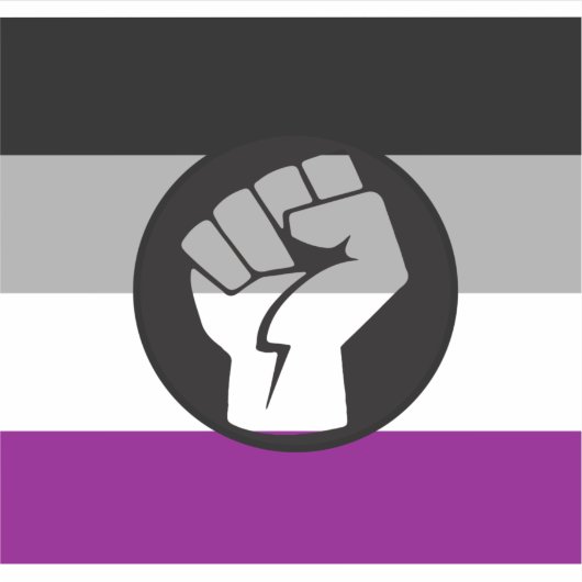 Aseksuele Protestvlag Sticker (Voorkant)