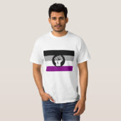 Aseksuele protestvlag t-shirt (Voorkant volledig)