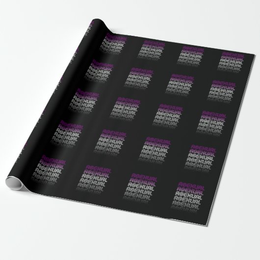Aseksuele Retro Pride Cadeaupapier (Uitgerold)
