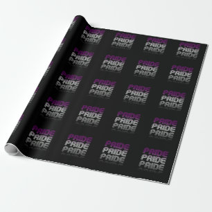 Aseksuele Retro Pride Cadeaupapier