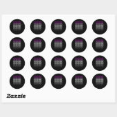 Aseksuele Retro Pride Ronde Sticker (Vel)