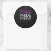 Aseksuele Retro Pride Ronde Sticker (Tas)