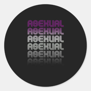 Aseksuele Retro Pride Ronde Sticker