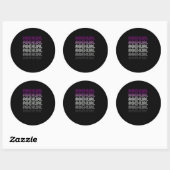 Aseksuele Retro Pride Ronde Sticker (Vel)