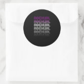 Aseksuele Retro Pride Ronde Sticker (Tas)