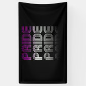 Aseksuele Retro Pride Spandoek (Verticaal)