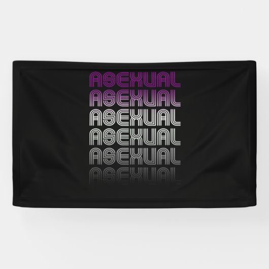 Aseksuele Retro Pride Spandoek (Horizontaal)