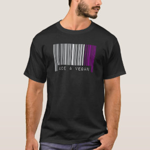 Aseksuele streepjescode trots Ace en vegan schatti T-shirt