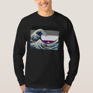 Aseksuele trots Ace-vlag Grote golf voor Kanagawa  T-shirt