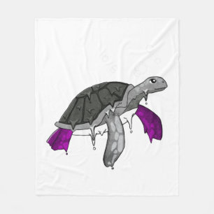 Aseksuele trots Ace-vlag Zeeschildpad Subtiele LGB Fleece Deken