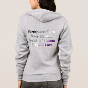 Aseksuele trots - Geboorteplaats: Aarde. Ras: Mens Hoodie